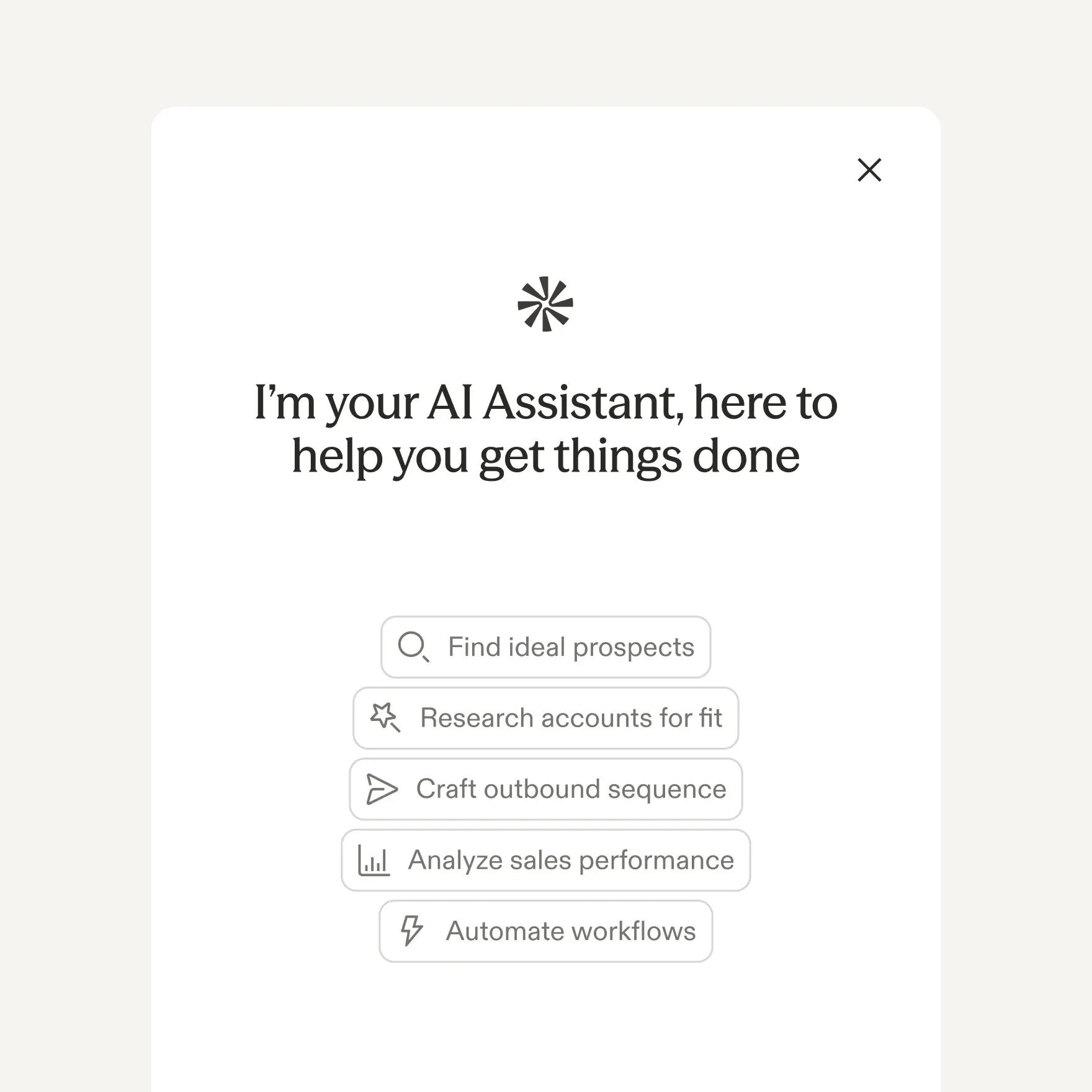 Apollo AI assistant interface automating outreach research tasks