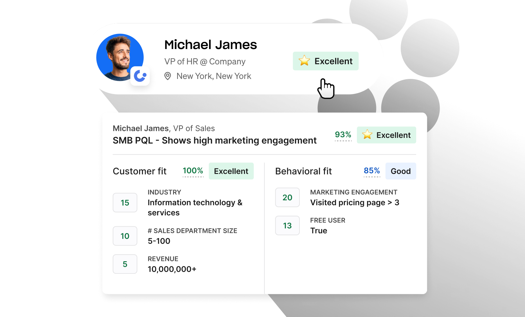 Screenshot showing Lead Scoring & Signals