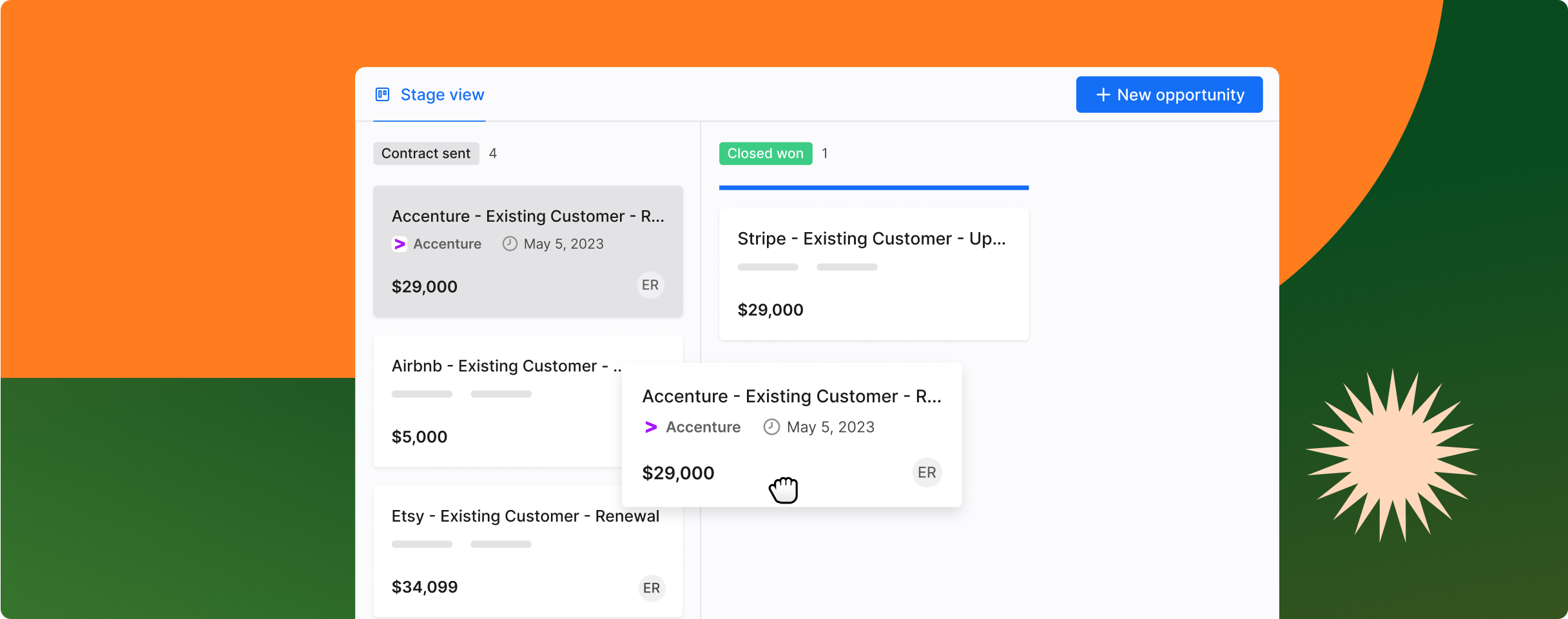 Screenshot demonstrating Simplify deal management