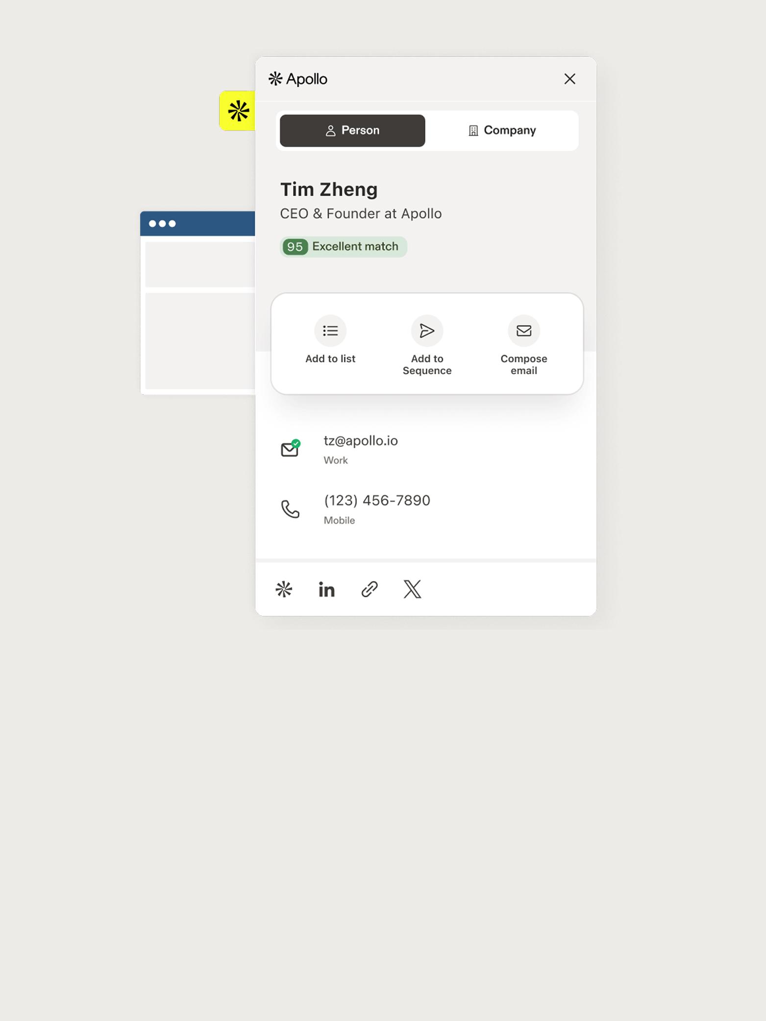Verified contact data