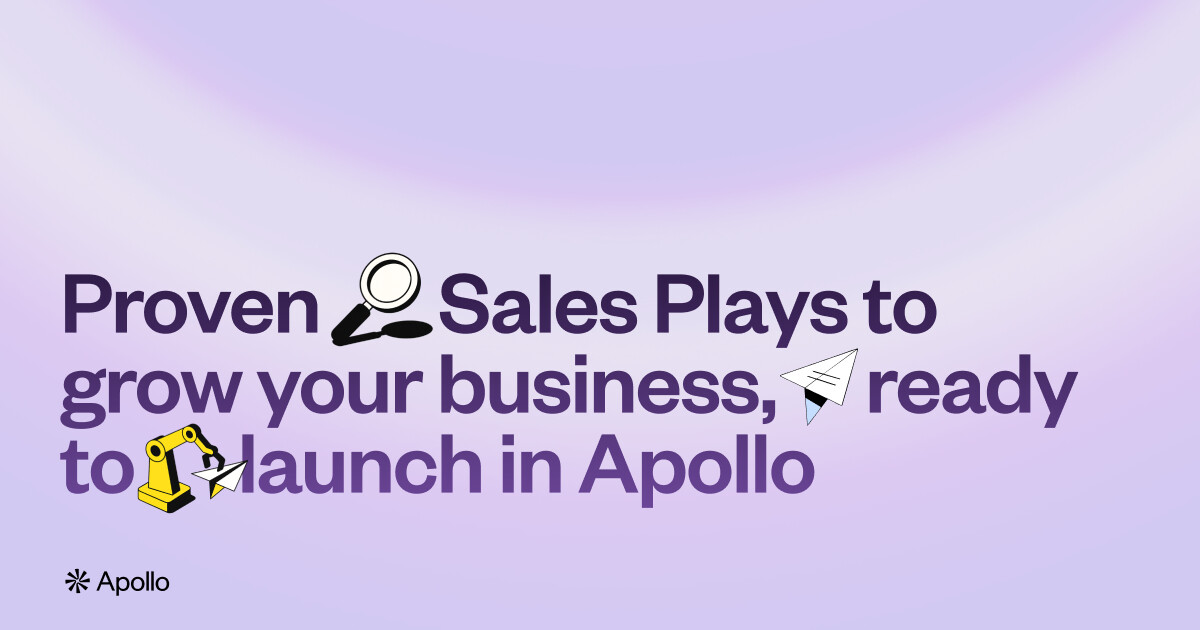 Sales Plays - Apollo Academy
